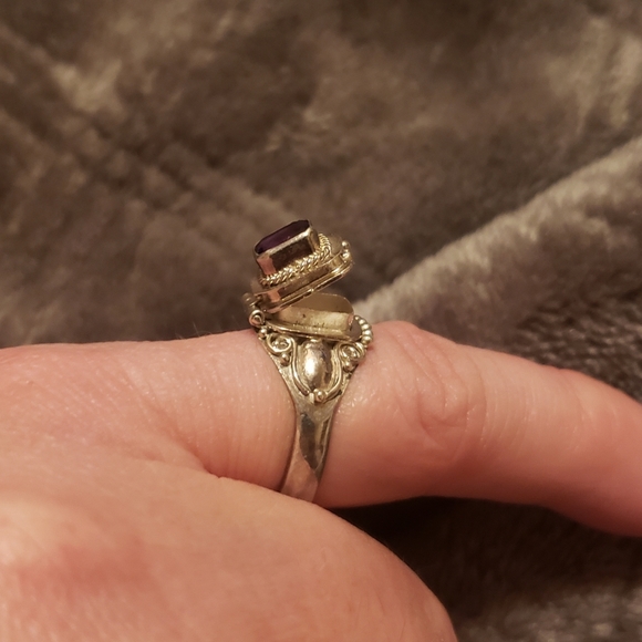 Amethyst Poison Box Ring - Picture 12 of 13